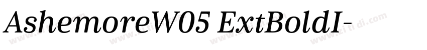 AshemoreW05 ExtBoldI字体转换